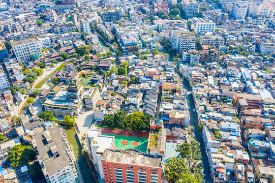 航拍广州西关永庆坊历史街区