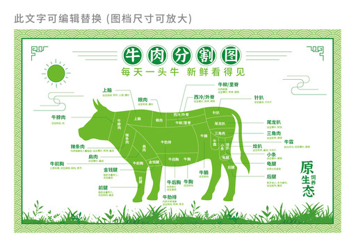 牛肉分割图