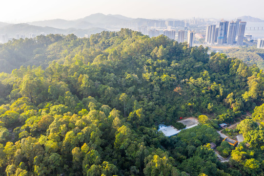 航拍广州大角山炮台遗址