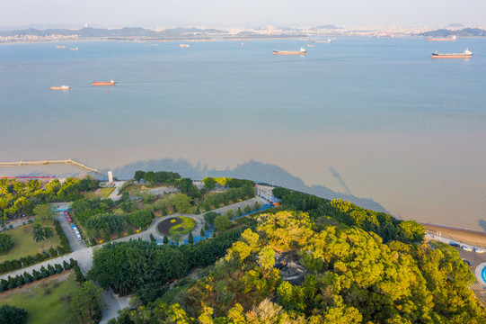 航拍广州大角山炮台虎门炮台