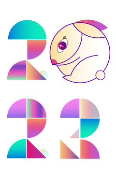 2023兔年春节数字设计