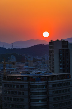 浙江长兴立夏夕阳