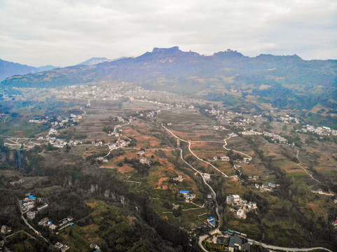 航拍湖北恩施大峡谷云龙地缝