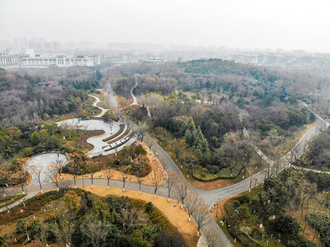 航拍江苏徐州狮子山楚王陵外景