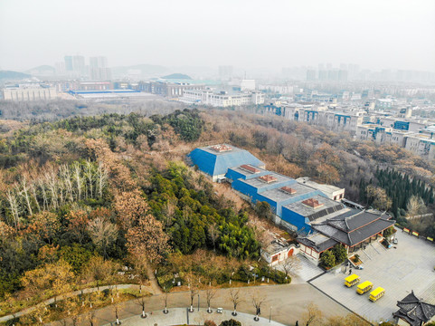 航拍江苏徐州狮子山楚王陵外景