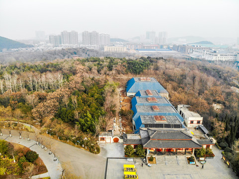 航拍江苏徐州狮子山楚王陵外景