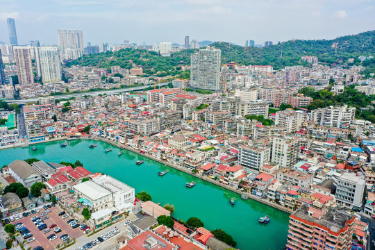 航拍福建厦门沙坡尾艺术西区