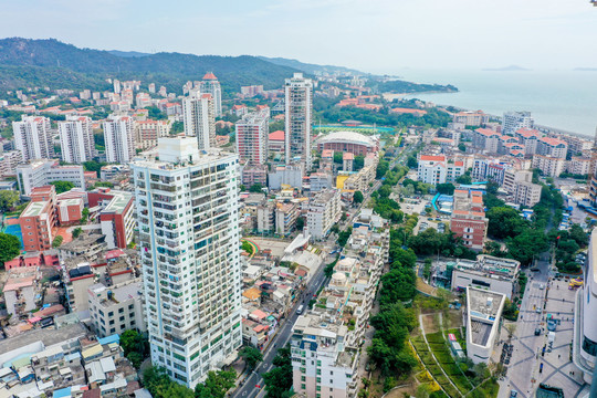 航拍福建厦门沙坡尾艺术西区