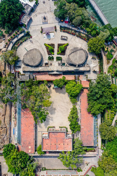 航拍福建厦门胡里山炮台