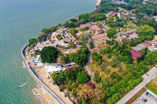 航拍福建厦门胡里山炮台