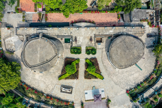 航拍福建厦门胡里山炮台