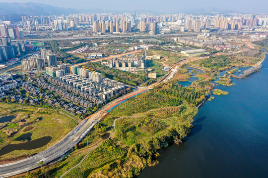 昆明滇池草海湖滨生态湿地公园