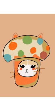小蘑菇猫咪创意猫咪手机壳