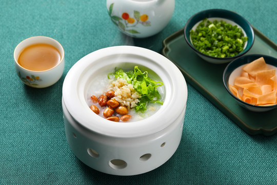 生菜鱼茸粥