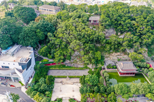 航拍福建福州马尾区马限山公园