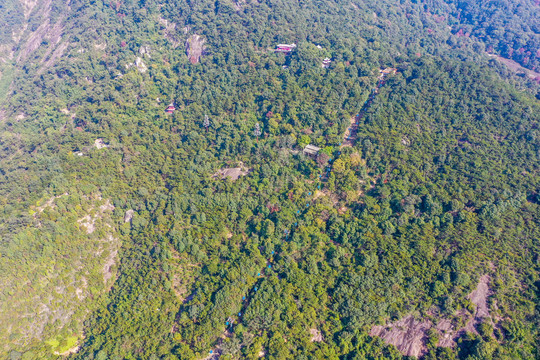 航拍福建福州鼓山风景名胜区