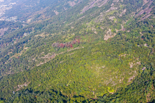 航拍福建福州鼓山风景名胜区