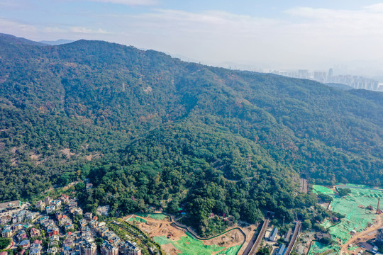 航拍福建福州鼓山风景名胜区