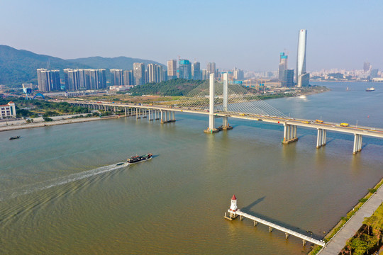 珠海横琴磨刀门水道横琴大桥