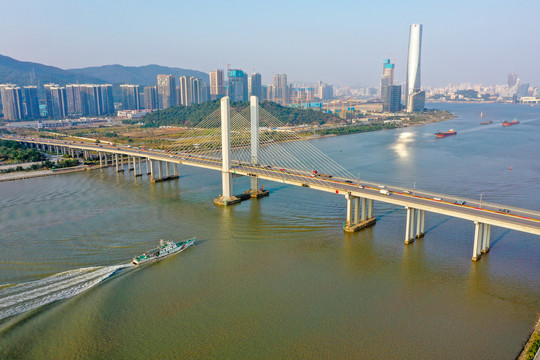 珠海横琴磨刀门水道横琴大桥