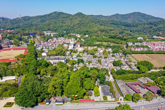 航拍广东中山孙中山故里旅游区