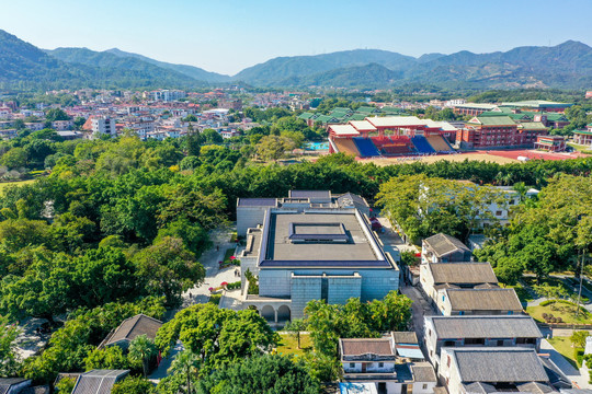 航拍广东中山孙中山故里旅游区