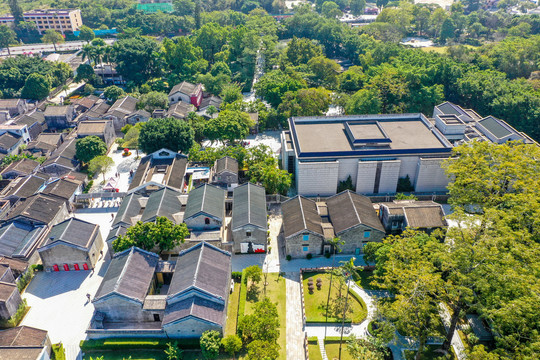 航拍广东中山孙中山故里旅游区