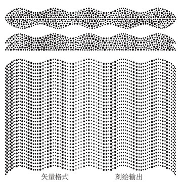 波浪圆点渐变镂空