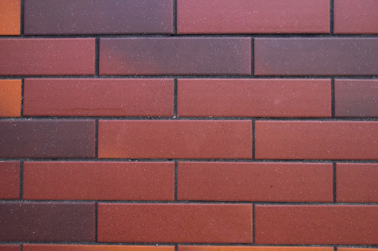 红色瓷砖块背景墙