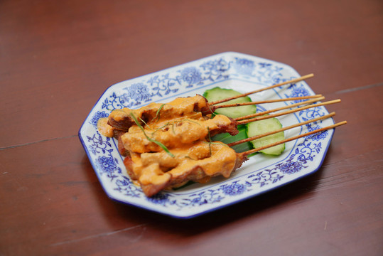 沙嗲肉串东南亚菜
