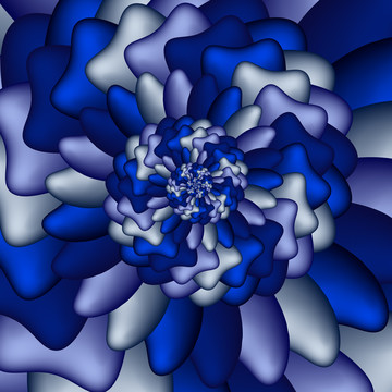 螺旋立体青花图案