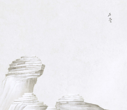 石膏中草药国画矿石插画