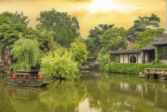 南通水绘园湖景