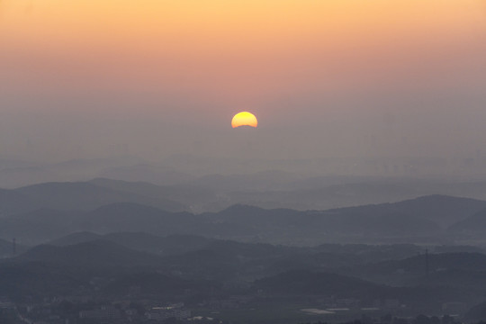 长沙宁乡神仙岭的日出