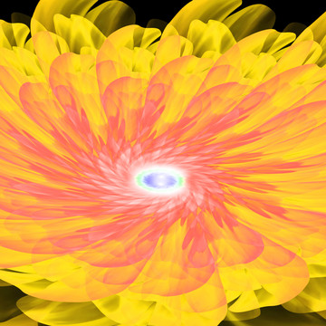 黄色抽象花朵