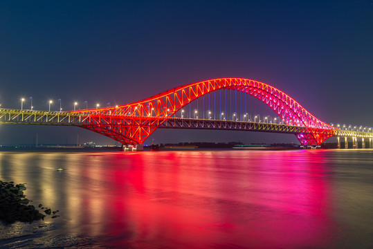 南沙明珠湾大桥夜景