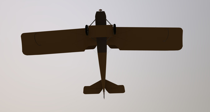 莱特兄弟飞机模型正仰视角