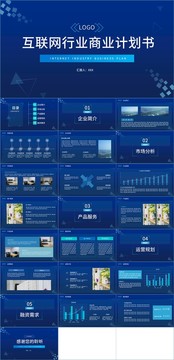 科技风互联网融资计划书PPT