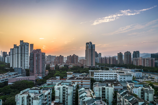 广东深圳福田都市风光