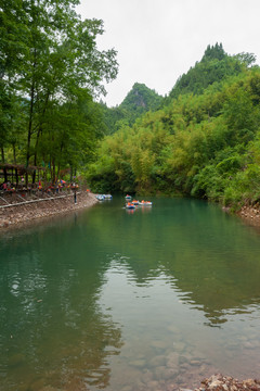 重庆巫山官渡龙洞河自然风光