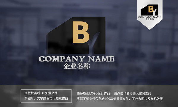 BY字母logo