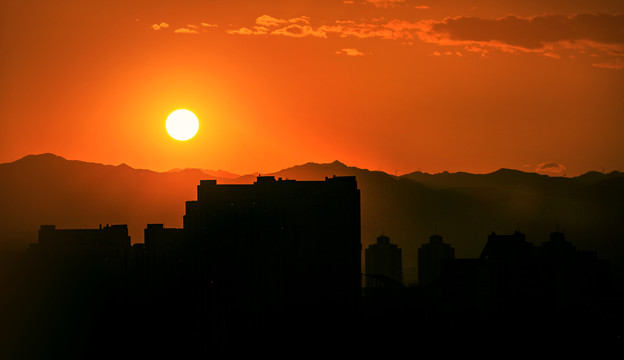 北京的夕阳晚霞