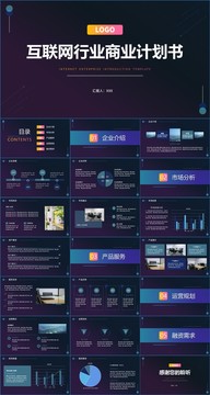 互联网行业商业计划书PPT