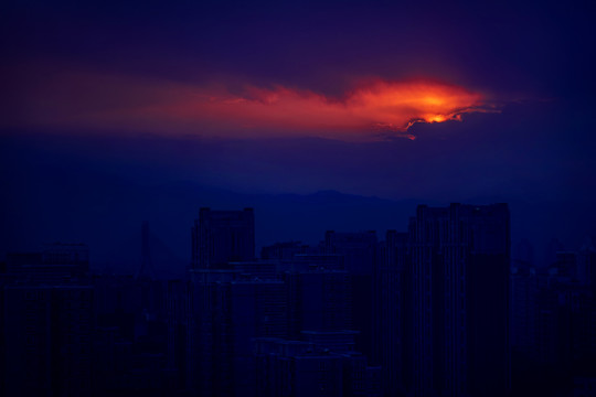 北京的夕阳晚霞