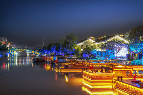 温州南塘文化旅游区夜景