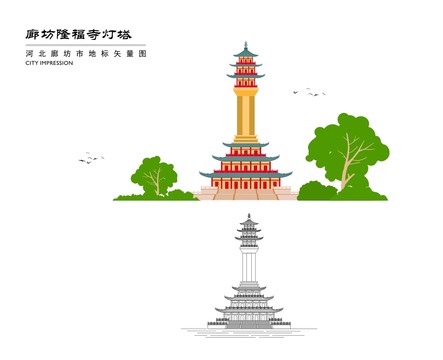 廊坊隆福寺灯塔