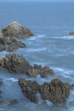 威海海岸礁石