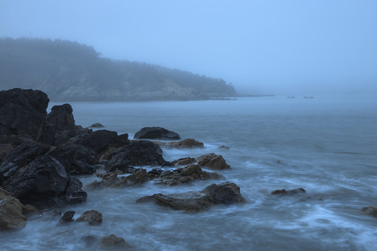 威海海岸礁石