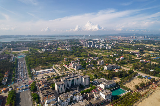 水东电白城市航拍