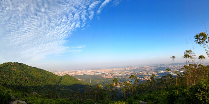 晋江紫帽山航拍全景